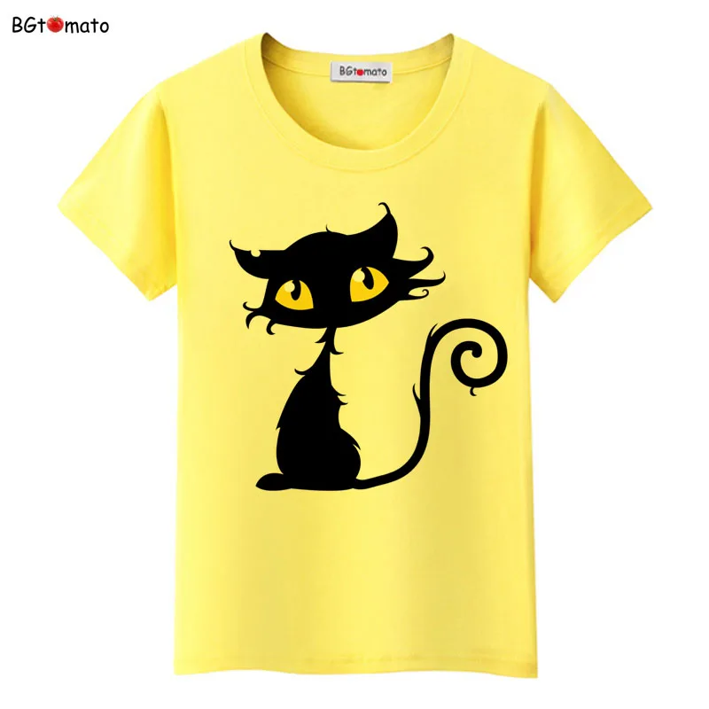 

BGtomato super cool 3d cartoon cats t shirt women popular summer fashion shirts Brand good quality comfortable casual shirts