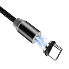 Новинка 1 м Магнитный зарядный кабель Micro USB кабель для iPhone XR XS Max X магнитное зарядное устройство usb type C светодиодный кабель для зарядки