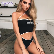 TryMeOn Холтер лоскутное пуш-ап мягкие купальники женские, бикини цельный сексуальное бикини Набор Монокини наборы