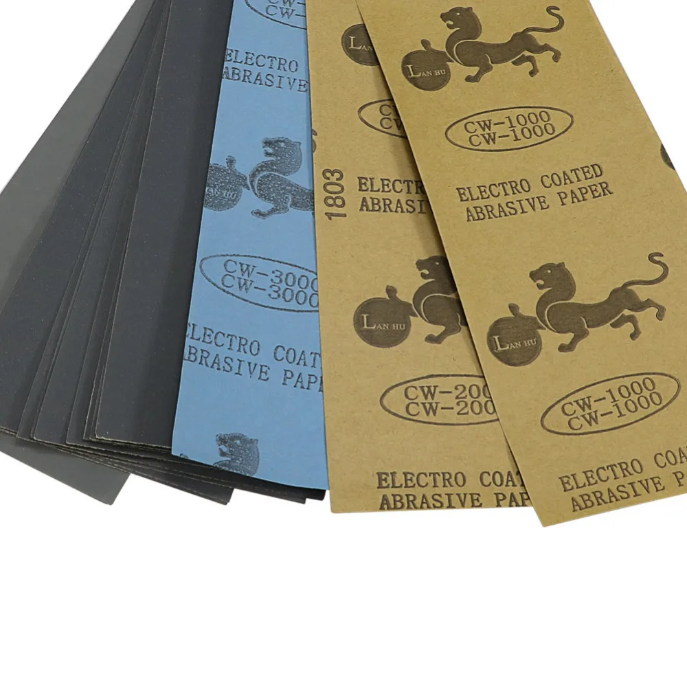 36PCS  400 to 3000 Wet Dry Sand Paper Polishing Metal Sanding Waterproof Sandpaper Grind Paper Wood Emery Abrasive Paper Sheets