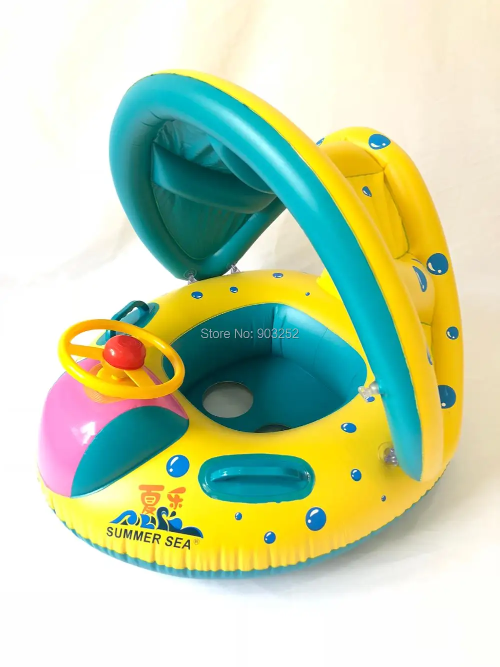 Высококачественные красочные детские кольца для плавания поплавок с солнцезащитным козырьком/Настраиваемая надувная лодка для плавания