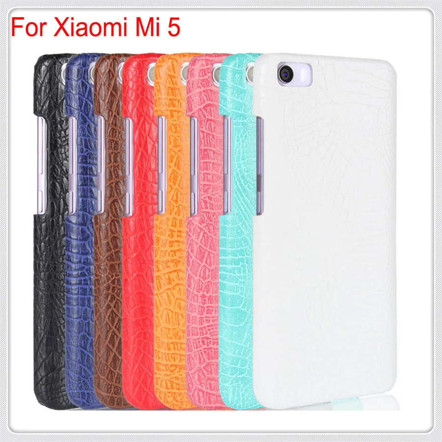 Чехол для Xiaomi Mi 5 5C 5S 6 Роскошный Жесткий чехол из крокодиловой кожи Mi5C Mi5S Mi6 тонкий