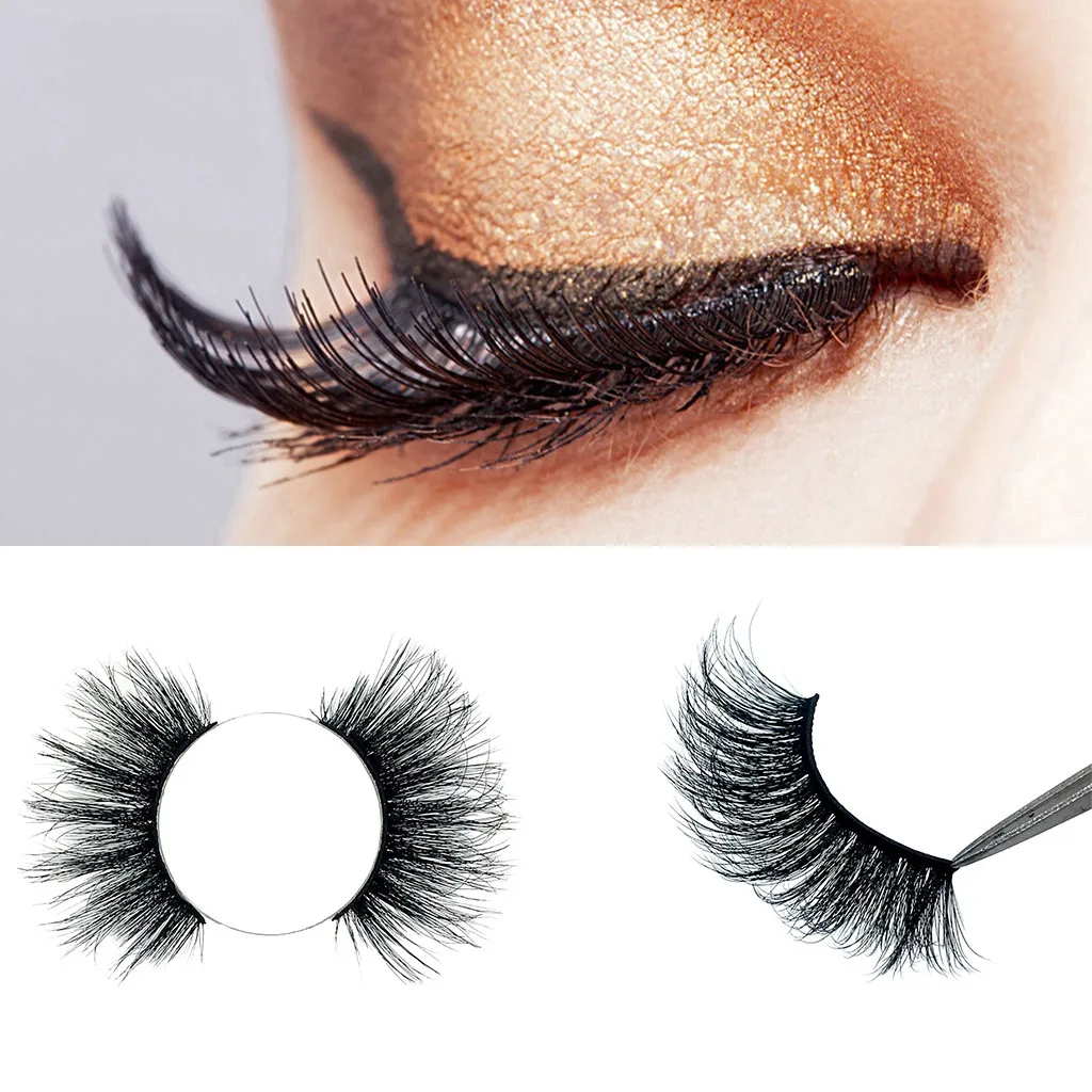 

2019 NEW 1Pair Luxury 8D False Lashes Fluffy Strip Eyelashes Long Natural Party makeup eyelash extension Curl Thick 8W2