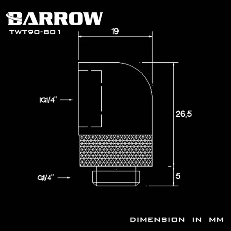 Ritary Fitting 90 Degree Water-cooling Fitting Adapter Fitting0