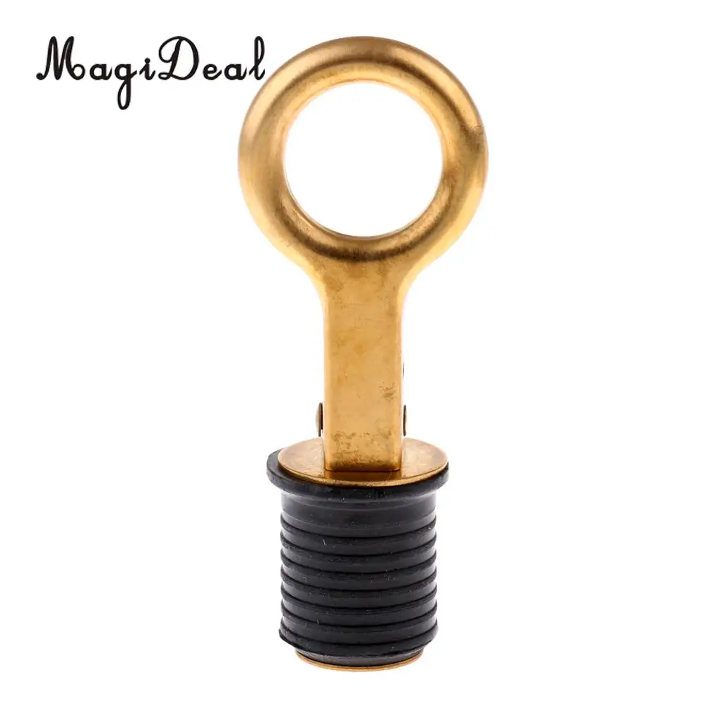 MagiDeal Boat Drain Bung, Rubber Brass Drain Plug To Suit 24MM Hole / Boat Chandlery / Boat / Dinghy