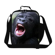 Dispalang орангутан печать детская сумка для обеда с неопреновой изоляцией маленькая сумка через плечо Ланч-бокс для работы еды контейнер закуски мешок
