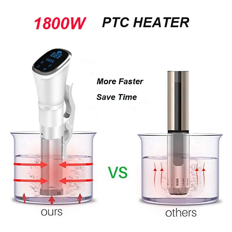 2019 вакуум медленный Sous Vide плита для готовки 1800 Вт Мощный погружной циркулятор ЖК