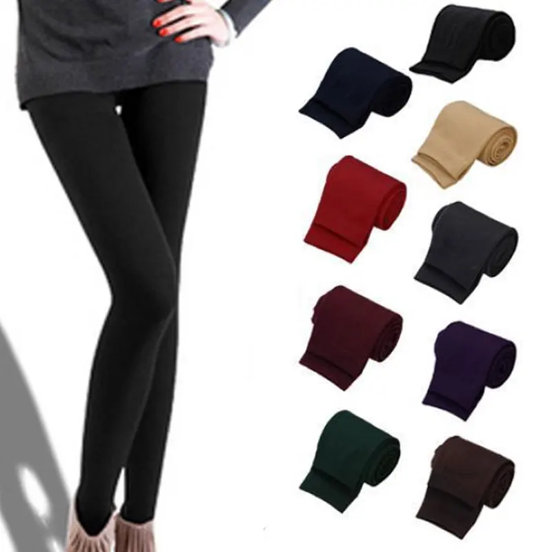 Autumn Winter Fashion Thick Cashmere Warm Skinny Leggings Ankle-Length Warm Elastic Slim Pants