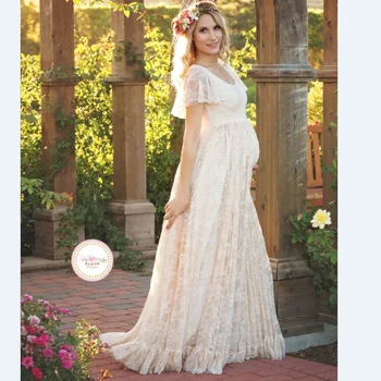 2017 Women White Skirt Maternity Photography Props Lace Pregnancy Clothes Maternity Dresses For pregnant Photo Shoot