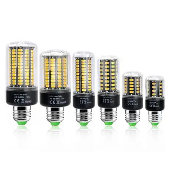 

New E27 LED Lamp AC110V 220V SMD 5736 LED Bulb 3.5W 5W 7W 9W 12W 15W Smart IC Corn Light No Flicker Chandelier Light