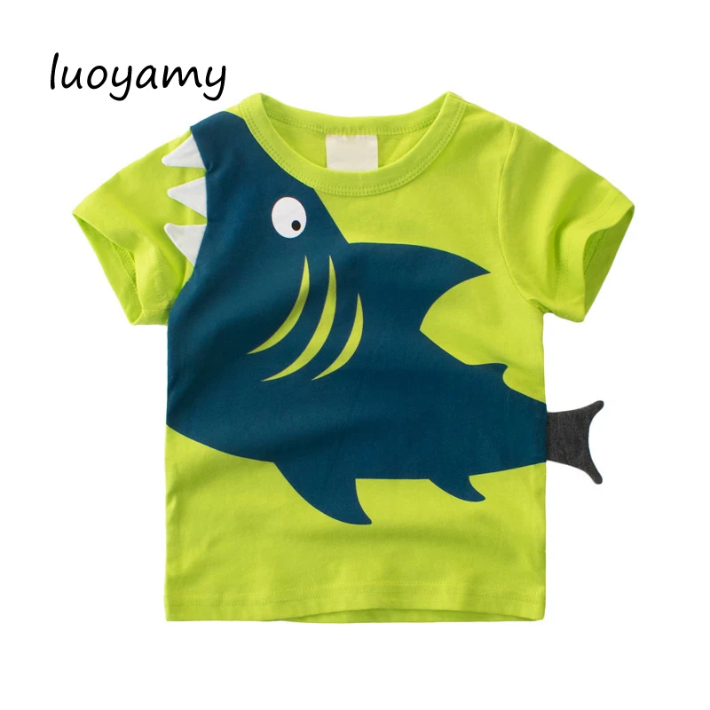 

luoyamy Kids T Shirt For Boys Clothes Animals Short Sleeve 3d Print Child T-Shirt Funny Fashion 2018 Cartoon Cotton Tee Clothing