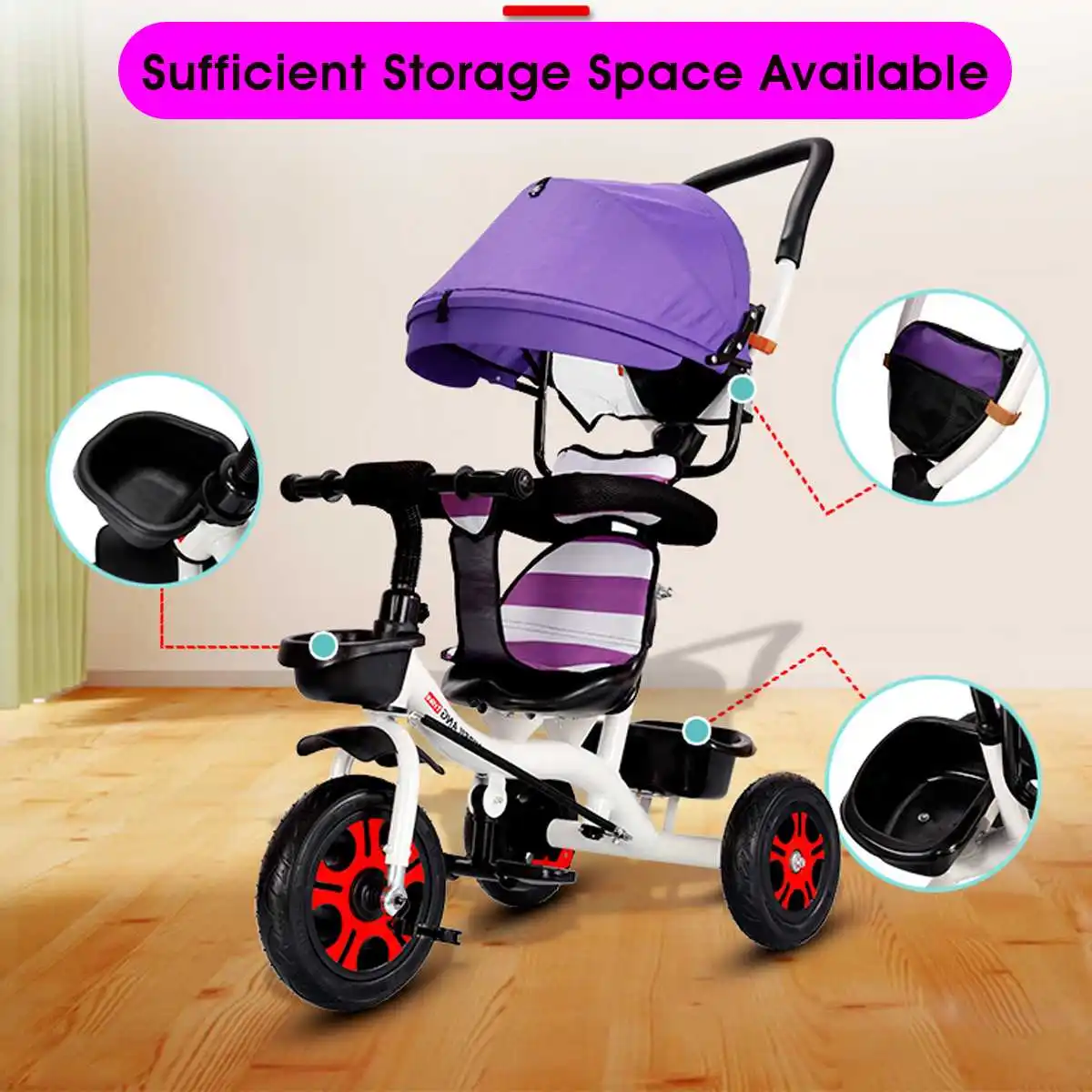 Baby Trolley Baby Bike Children Tricycle with Hand Push Baby Stroller Bikes Kids 1-3-5 Bikes Baby Trolley Baby Bike Children Tricycle with Hand Push Baby Stroller Bikes Kids 1-3-5 Bikes