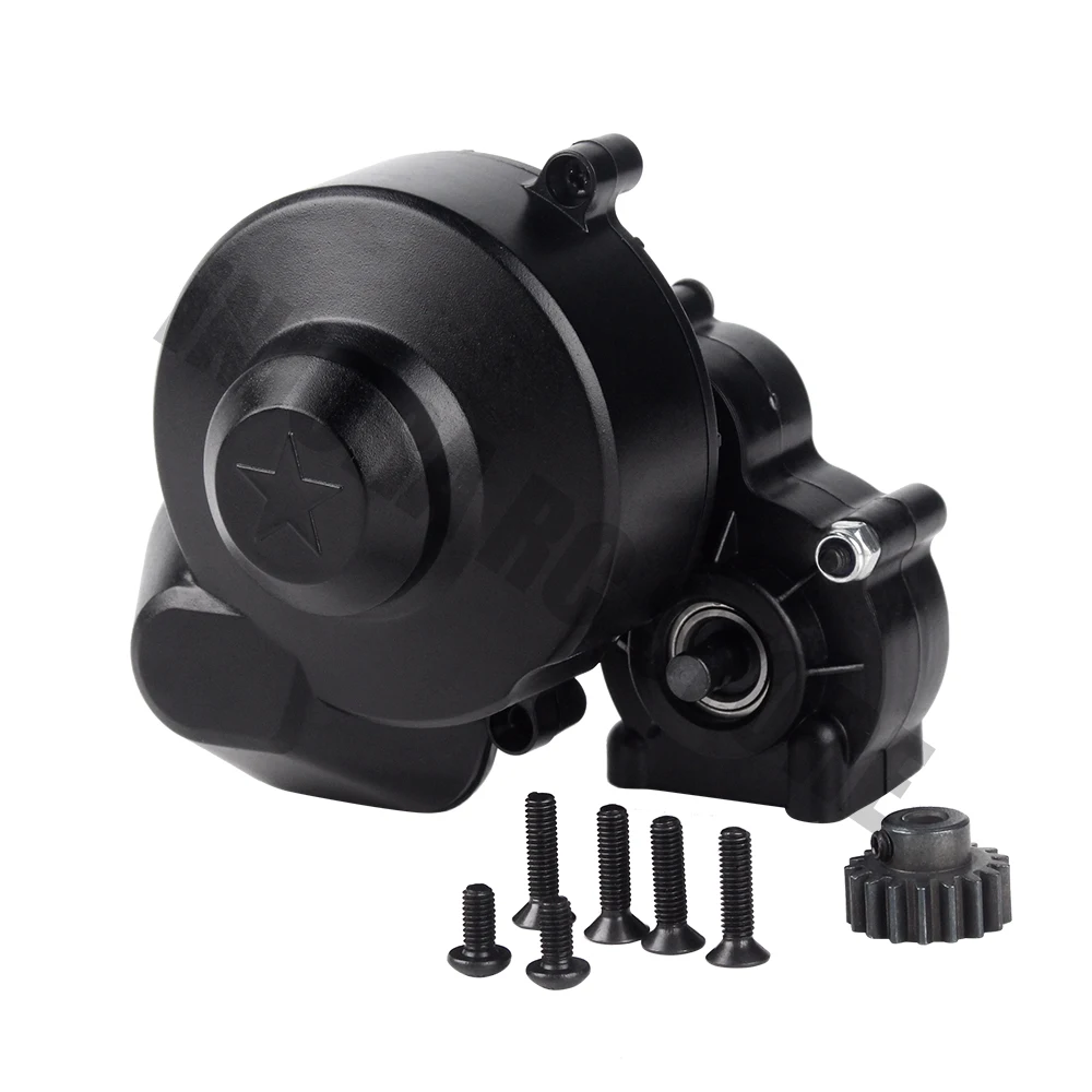 Чехол Пластиковый черный с коробкой передач для 1/10 RC автомобилей Axial SCX10 II 90046 90047 1