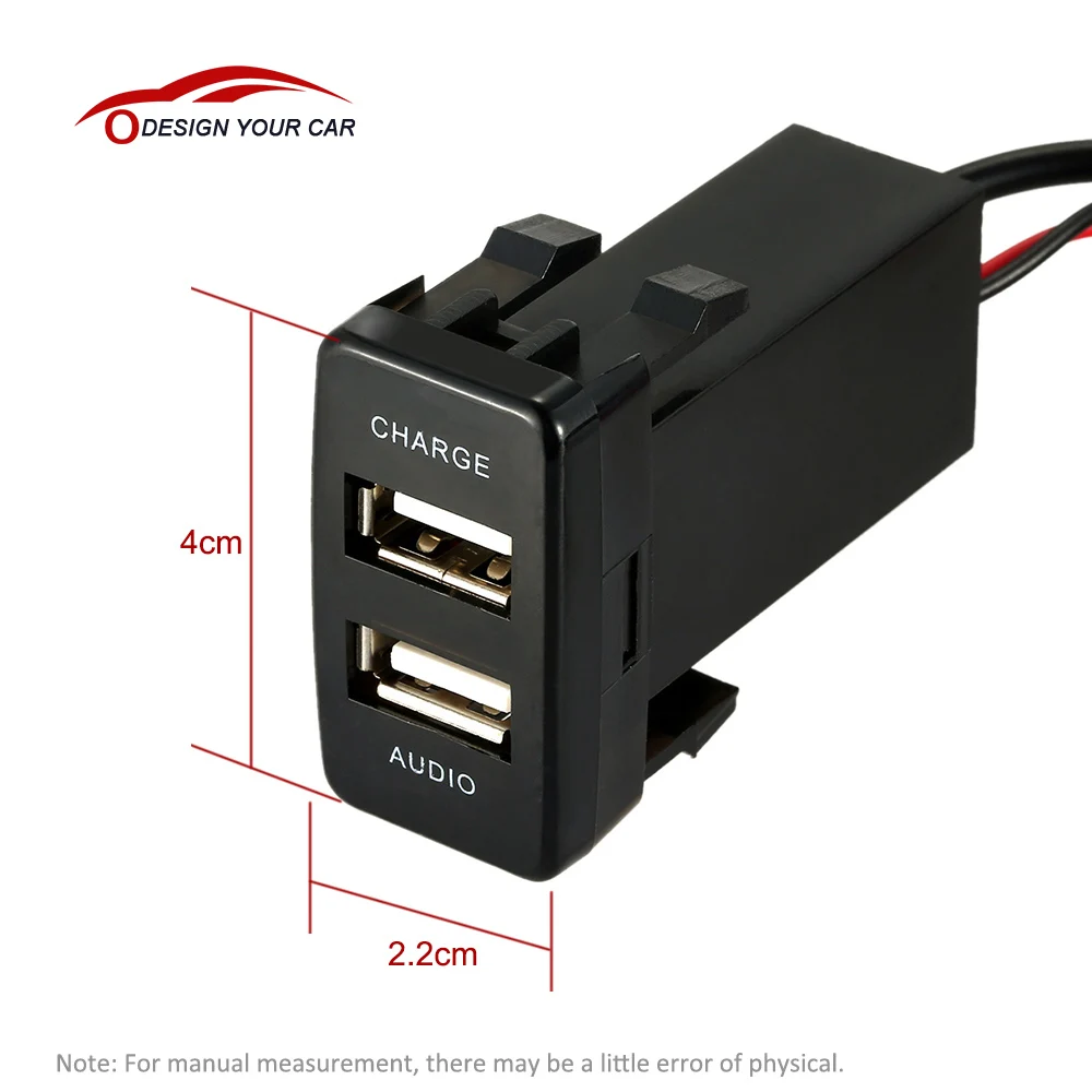 KKmoon Hot Sale Car 5V 2.1A USB Interface Socket Charger+USB Audio