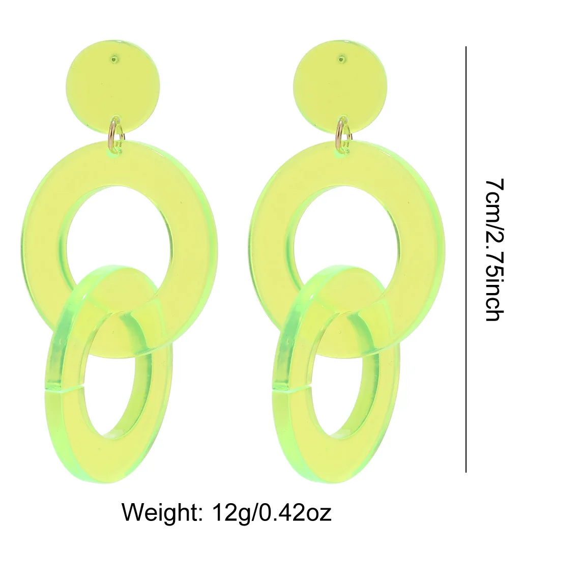 204013 Neon Yellow Acrylic Cir