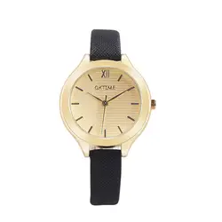 2018 роскошные женские браслет часы моды женщин платье наручные часы дамы бизнес Кварцевые Спорт кожаный ремешок часы