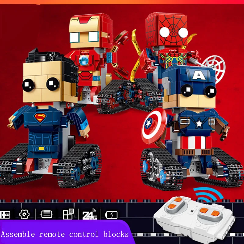 Super Heroes Spiderman Captain America Iron Man Building Blocks Toys Gifts Games