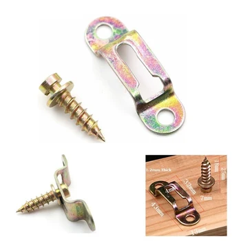 

30Pcs Metal Keyhole Hanger Fastener for Picture Frames Mirrors Cabinet Recessed Invisible