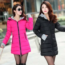 2016 New Arrival None Long Solid Zipper Slim Standard Full Cotton Broadcloth Down & Parkas