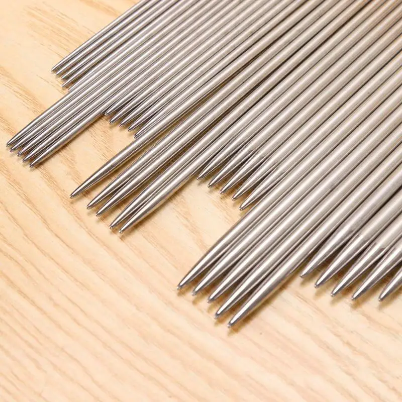 35Pcs/set 20cm Straight Knitting Needles Stainless Steel Crochet Hooks for DIY Weave Knitting Tools Sewing Accessories