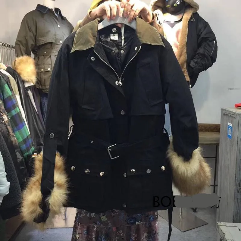 Filles Manteau Chaud Épaississent Vêtements Nouveau Casual Femmes Lâche Longue Black Green army D'hiver Rembourré Coton 2017 w1YBt5qB