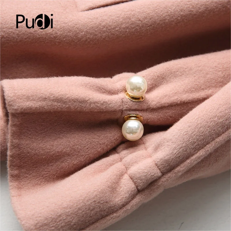 Col Fox A38517 Pudi Chaud De Fourrure Laine Hiver Pardessus D'hiver pink Réel Femmes Beige Veste Automne Manteau 2018 pdxxwz18