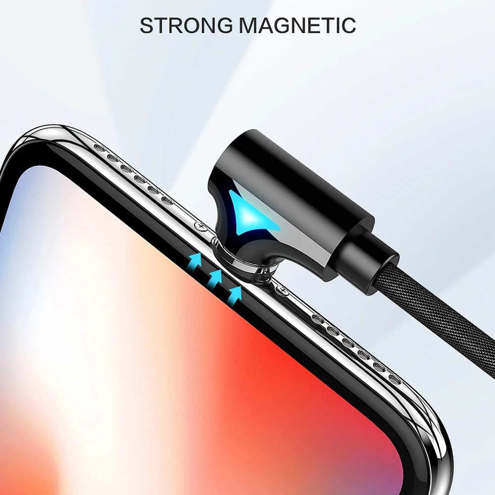 Магнитный кабель FLOVEME зарядный Micro USB Type C магнитные кабели подсветка для iPhone Samsung