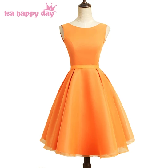 orange party wear gown