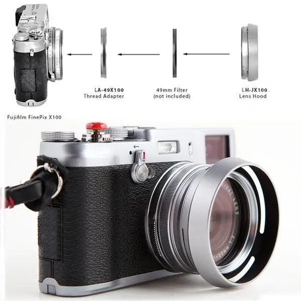 LimitX аксессуары комплект UV CPL ND4 фильтр и чехол/LH-X100 бленда объектива для Fujifilm X70 X100 X100S X100T X100F цифровой камеры
