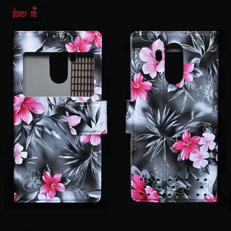 Чехол-книжка dower me из искусственной кожи с красочными цветами для смартфона Vertex