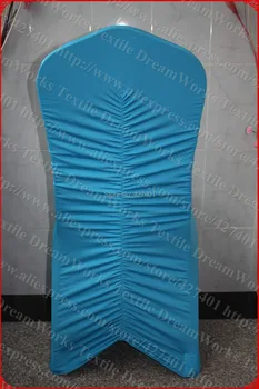 

Turquoise Color Back Ruffled Spandex Chair Cover/Tablecloth/Chair Sash/Lycra Band For Wedding Party Banquet Home Decoration