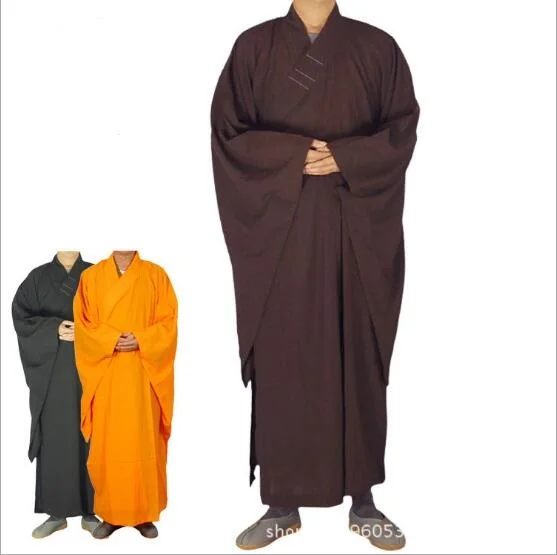 Shaolin одеяния буддийских монахов китайский костюм кунг фу халат Униформа унисекс