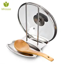 Кухонный органайзер для кастрюль с крышкой из нержавеющей стали, держатель для ложки, крышка для кастрюли, полка для приготовления посуды, подставка для кастрюли, аксессуары для кухни