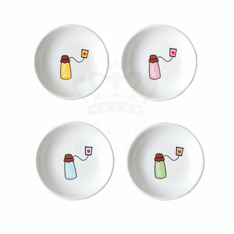 Dessert Plate Ceramic Dish Serving Dish Assiettes (4)