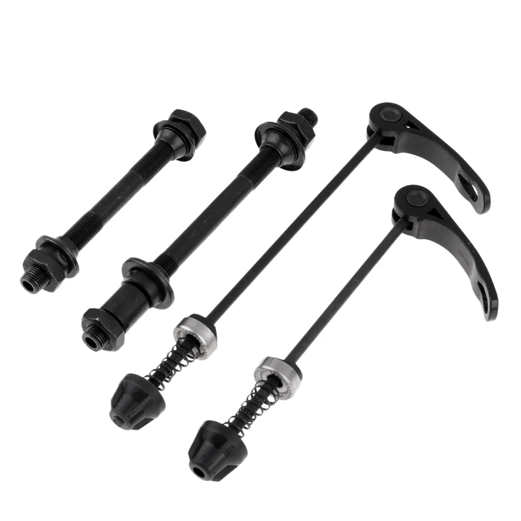 1 Pair Mountain Road Bike Wheel Hub Front and Rear Skewers Quick Release Clip Hollow Shaft Set Parts fit 20
