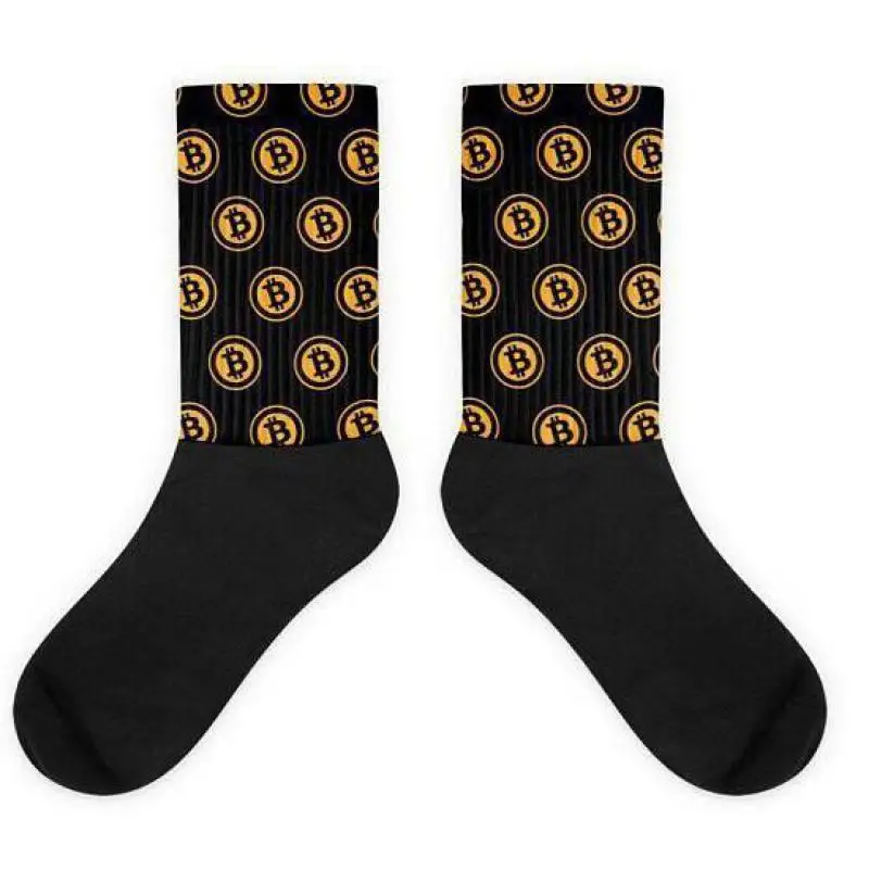 Мужские и женские носки Virtual currency Bitoin в трубке хлопковые тренд игра улица хип хоп