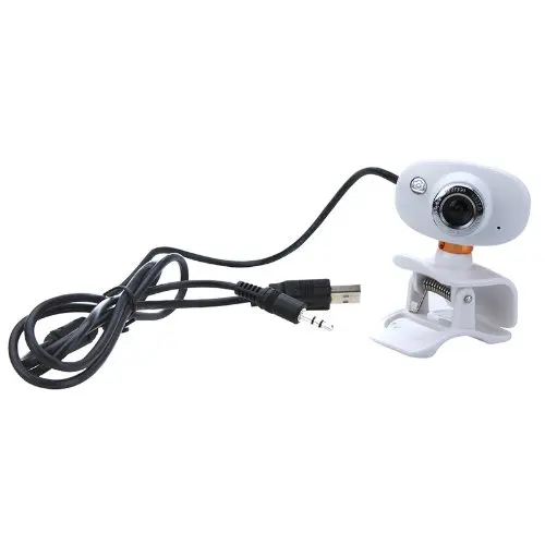 

PROMOTION! USB 2.0 50.0M HD Webcam Web Cam Camera with MIC for PC Laptop Computer Orange & White