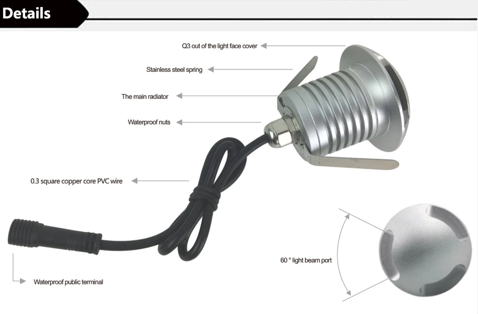3W Wall Buried Light 3