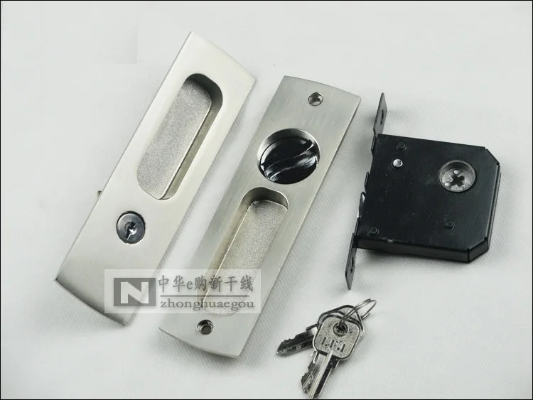 Bed Bath Sliding Pocket Door Lock Mortise Lock Set in Privacy Hook Bolt (Door Thickness: 38-48mm) Bed Bath Sliding Pocket Door Lock Mortise Lock Set in Privacy Hook Bolt (Door Thickness: 38-48mm)