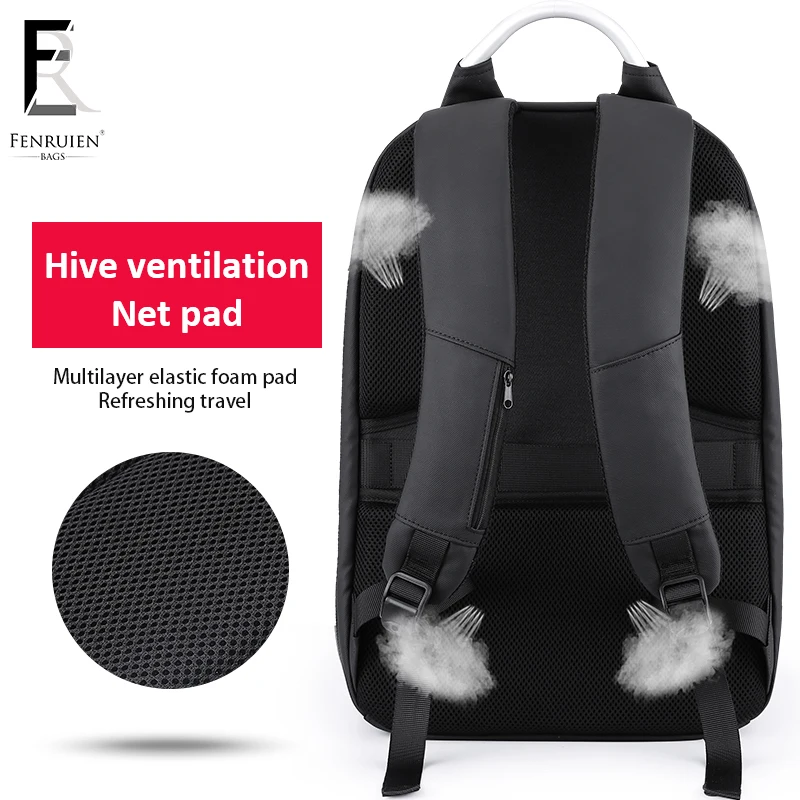 FRN многофункциональный мужской рюкзак для ноутбука 17 дюймов с usb зарядкой, водонепроницаемый рюкзак большой емкости, рюкзак для путешествий с защитой от кражи, мужской рюкзак