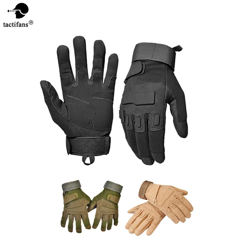 

Military Tactical Hunting Outdoor Hiking Gloves Anti-Slip Leather Men Paintball Airsoft Shooting Army Combat Full Finger