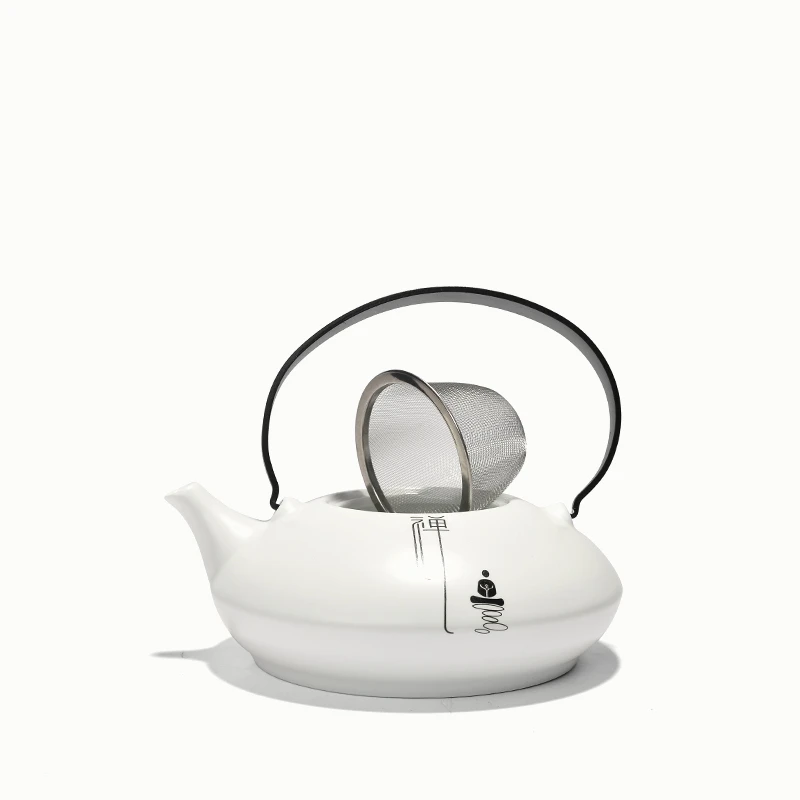 PINNY китайские чайники с ручкой Zen фильтром белые фарфоровые чайные горшки