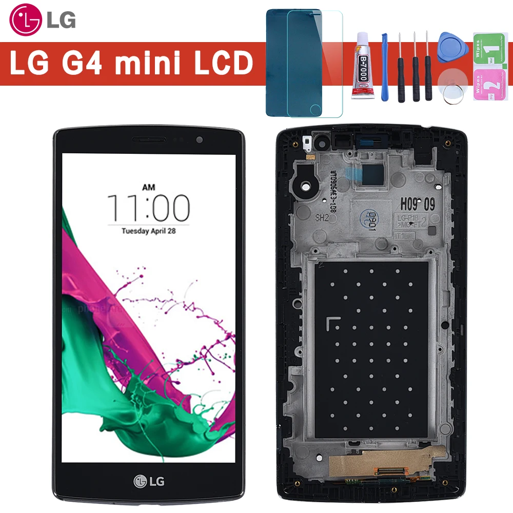 

New Black For LG G4 mini H735 H736 LCD Display Monitor Panel Touch Screen Digitizer with Bezel Frame Assembly Replacement Parts