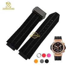 Silicone bracelet En Caoutchouc bracelet bracelet bracelet étanche montres bande Convexe interface 25mm 21mm accessoires ceinture