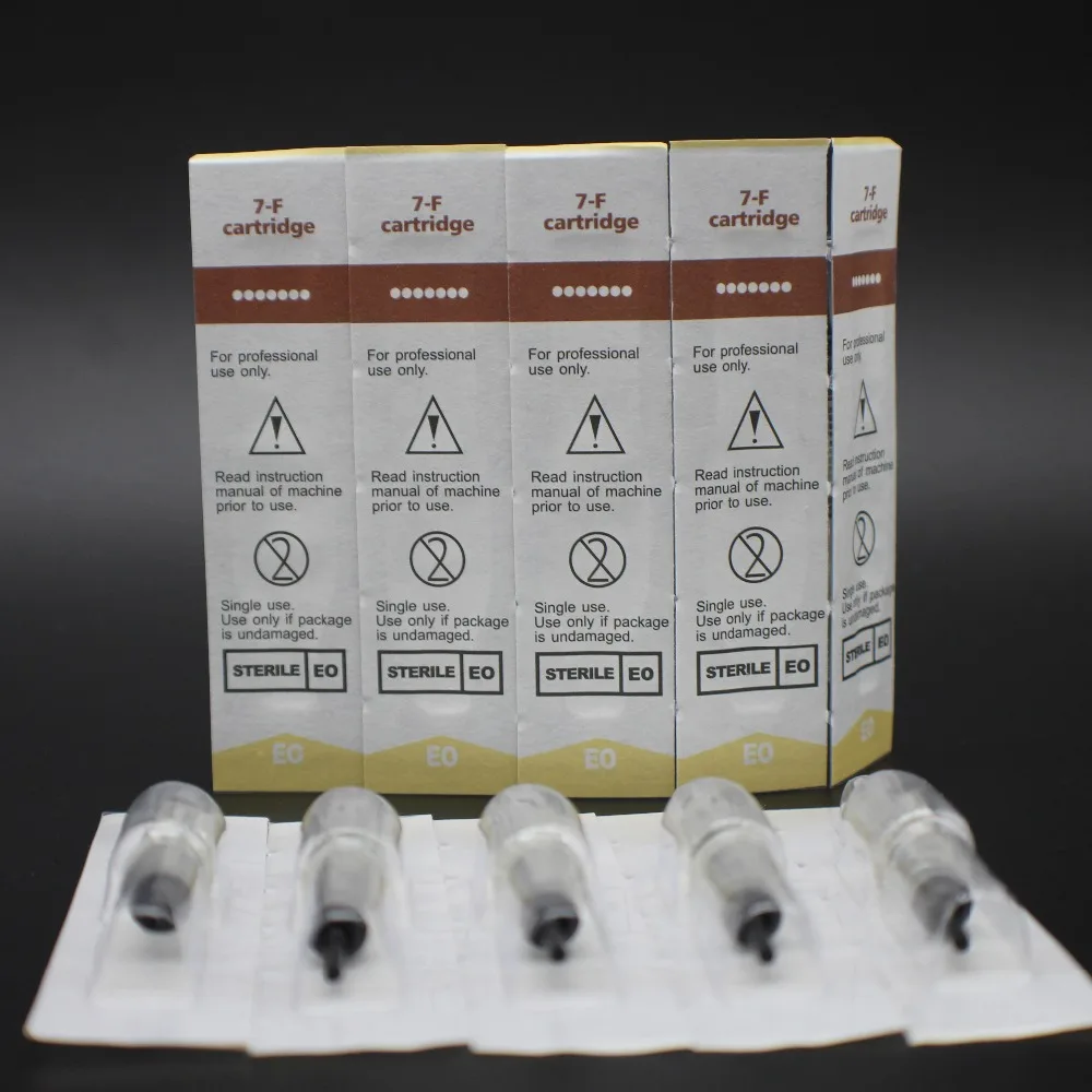 

50 pcs 7F 600D-G Cartridge Tattoo Needle Disposable Sterilized Permanent Makeup Needles for Eyebrow lip Eyeliner Tattoo Machine