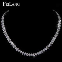 Diseño De Roma ZAKOL Oro Blanco Colgante Plateado Collar con Corazón de Calidad Superior Cubic Zircon Del Diamante Para Mujer FSNP005