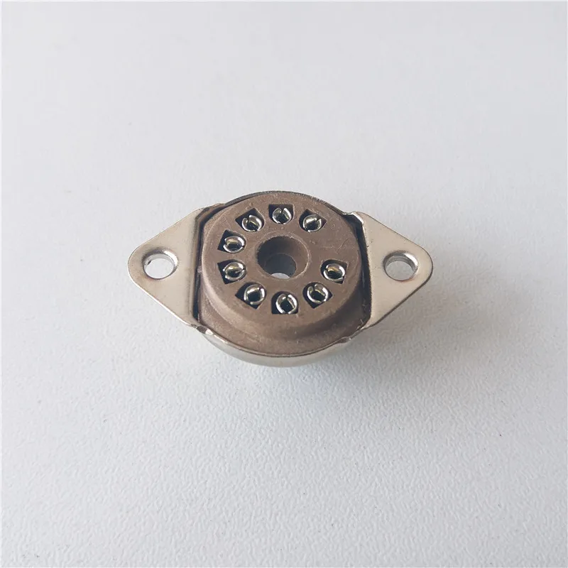 

8pcs bakelite tube socket GZS9-F1 9 pin seat tube socket silver foot PCB for 12AX7 12AU7 tube amplifier