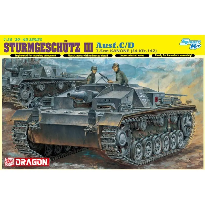 DRAGON 6851 1/35 STURMGESCHUTZ 7.5cm KANONE Ausf.C/D (Bonus:Magic tracks) - Scale Model Kit | Игрушки и хобби
