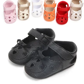 

DHL 200pair Newborn Baby Bowknot Hollow Infant Baby Girls Crib Shoes Soft Sole Anti-slip Sneakers Shoes Girls First Walkers
