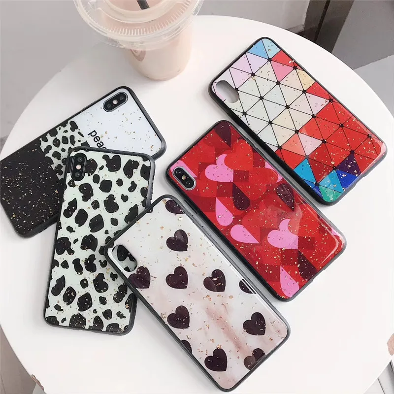 Защитный чехол из ТПУ для Huawei P20 Pro P30 блестящий золотой фольги с блестящим